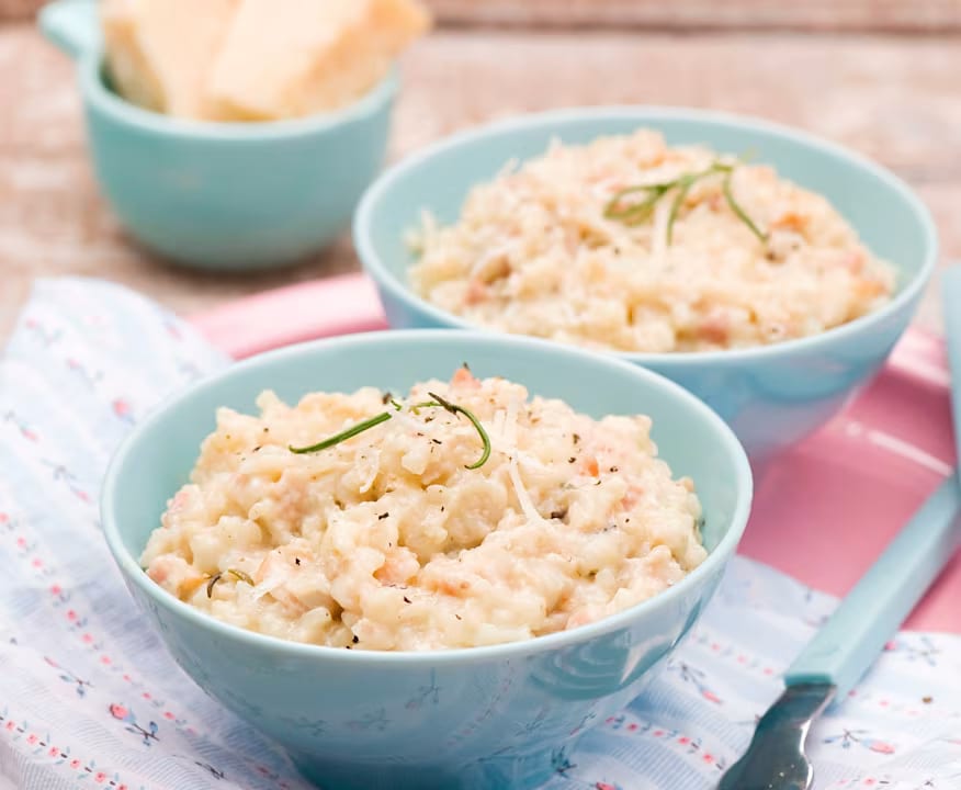 Zdjęcie dania: risotto z boczkiem i pieczarkami